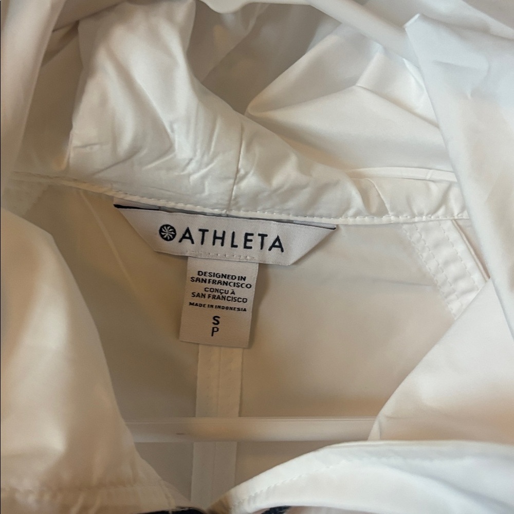 Athleta White Utility Jacket with Hood - Picture 2 of 2